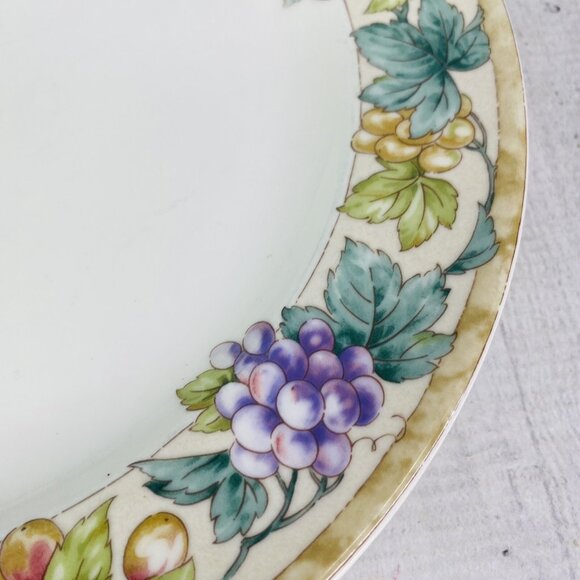 Noritake SONOMA GARDENS Impromptu Marble Border Fruit China Dinner Plates Set 3